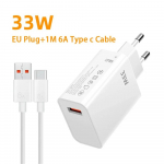 Xiaomi 33W laadija Turbo kiirlaadimise USB-C-kaabel Poco X3 NFC M4 Mi 11I 10T 5G Redmi Note 13 12 11 10 9 Pro jaoks eu