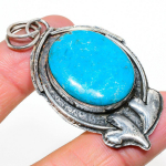 Sleeping Turquoise Handmade 925 Sterling Silver Gift Pendant 2.56 f2n42