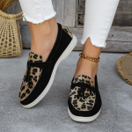 2025. aasta naistekingad Uued Leopard Splicing Lamedad vabaajajalatsid Br&auml;ndi Slip on Loafers Vulkaniseeritud jalan&otilde;ud K&auml;ivad &uuml;ksikud tossud naistele 36