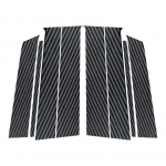 8 tk s&uuml;sinikkiust PC materjalist peegliefektiga auto ukse akna keskosa keskmine BC piilariposti katte sisekujundus sobib Toyota Yaris Cross AC200 2023-2025 jaoks s&uuml;sinikkiust must v&auml;rv