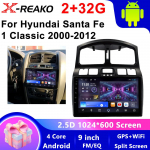 Autoraadio Navigatsioon Multimeedia Traadita Bluetooth Carplay Stereo Puuteekraan 4G Android Hyundai Santa Fe SM 2000-2012 jaoks 4 core 2GB+32GB CP