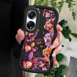 V&auml;rvitud muster Big Wave Edge pehme silikoon materjal Macaron telefoni &uuml;mbris p&otilde;rutuskindel kaitsev kummist &uuml;mbris OPPO Reno Realme jaoks OPPO A2 5G must