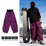Ice Degree Unisex Veekindlad Suusap&uuml;ksid - Lilla, Vastupidavad, Mitmetaskulised, Kulumiskindlad 2XL must