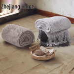 Classic Bubble Solid Color Knitted Nordic Blanket: Versatile Casual Throw for Bed or Homestay 127x170 cm