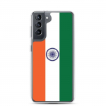 Coque T&eacute;l&eacute;phone &ndash; Samsung &ndash; Galaxy S21 Plus &ndash; Drapeau Indien &ndash; Supp &ndash; Mitmev&auml;rviline