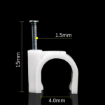 100 tk Ringikujuline K&uuml;&uuml;nte Klamber Juhtmete Juhtimise Klamber Kinnitus &Uuml;mmargune Terasnael Seinale Riputatavad Kaabliklambrid PVC Toru Seinaklamber U-kujuline Klamber