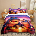 Animatsioonisari 3D digitaaltr&uuml;kk Kolmeosaline voodipesukomplekt Voodilina Tekikott 90 * 200 two-piece set