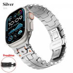 Luksuslik k&auml;ev&otilde;ru Apple Watch Ultra 2 49mm jaoks Roostevabast terasest rihm Meeste rihm iWatch 10 9 8 7 6 5 4 SE 46mm 42mm 41mm 45mm 44mm 38mm jaoks Series 10 46mm