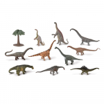 COLLECTA Herbivoorne Dinosaurus Figuur CollectA Mini A1213 Komplekt, Karp, Sauropood, 11-osaline komplekt,
