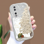 Armas koomiksimustriga kreemjas tekstuuriga korpus Lainelise servaga pehme silikoonkaanega telefoni&uuml;mbris Huawei Honor Infinix Tecno iPhone'i jaoks Honor 400 Pro