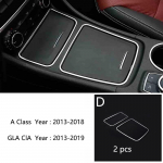 For Mercedes Benz A class CLA GLA W176 C117 Car Center Console Ashtray Gear Shift Box Water Cup Holder Cover Trim strip Frame D Type