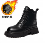 Nahast Martini saapad naiste talvised sametist platvormiga naiste saapad 2025 uus v&auml;ike Briti stiilis retro mitmek&uuml;lgne l&uuml;hike saabas 39