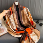 Siidist Sallid Naised Luksusbr&auml;nd Hijab Sall Lilleline Foulard Femme Sallid Wrapid Siidist Bandana Peasall Hijab Rannapon&scaron;o One Size