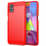 Samsung Galaxy M51 &uuml;mbris Samsung M51 A12 A42 A32 S21 S20 FE jaoks P&otilde;rutuskindel silikoonist kaitse&uuml;mbris Samsung M51 jaoks For Samsung M31 punane