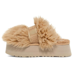 UGG &Uuml;hev&auml;rvilised Closed Toe Vabaaja Karusnahast Sussid Naiste sussid Kaerav&auml;rvi-Valge 1131974-OATT 38