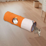Cat Tunnel for Indoor Cats, Sleeping Bed, Portable Collapsible Tube Fun Kitten to Run, Small