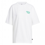 Adidas Golf Raamatuklubi Graafiline &Uuml;le suurusega T-s&auml;rk Pehme Mugav Moodne Mitmek&uuml;lgne L&uuml;hikese varrukaga Tilkuva &otilde;laga T-s&auml;rk Naiste Topid Valge JI9500 S