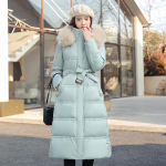Winter Down Cotton Parkas Jacket Naiste karusnahast polsterdatud jope M