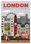 Plakat Londyn ilustracja 30x40 cm