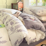 Neljaosaline puuvillane komplekt, puhtast puuvillast voodi, tekikate, voodilina, &uuml;hiselamu kolmeosaline komplekt, voodipesu 1.2m bed