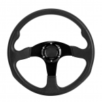 350mm 14-tolline v&otilde;idus&otilde;iduauto spordirool s&uuml;gava korpusega 6 poldiga universaalne modifitseeritud lisatarvik Black must