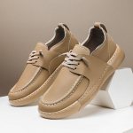 Meeste Briti Retro Penny Loaferid Slip-On Suur Suurus 47 48 PU Nahast Vabaaja Kingad S&uuml;giskontori Mugavus Disainerkingad Mehed 39 khaki