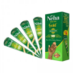 Neha Kuldne Mehandi Koonus Puhas Henna Pasta Ajutiseks T&auml;toveeringuks Kehakunstiks K&auml;tele Jalgadele Disain ( 25g X 4 Koonus) Pakis 1