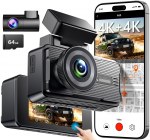 OK-9 2025 Uusim Kahekordne Eesmine ja Tagumine 4K S&otilde;idusalvesti, Eesmine ja Tagumine Kaamera, 9.4cm*5cm*2.9cm must