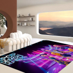 Kpop D-deemonik&uuml;tid P&otilde;randamatt Ristk&uuml;lik Libisemiskindel Kodu Pehme Vannimatt Esikuks Sise- V&auml;lismatt Tere Uksematt 100x150cm