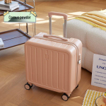 V&auml;ike kerge alumiiniumraamiga k&auml;sipagasikohver naistele - Tugev, vastupidav, paroolilukuga kohver 18 inch Carry-on