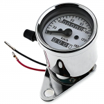 Cocoriko Mootorratta spidomeeter, 140 km (140 km), Universaalne kasutus, 12 V, Lihtne paigaldus, P&uuml;sikiirus, L&auml;bis&otilde;it, Taustvalgustus, P&auml;evas&otilde;idum&otilde;&otilde;dik, Odomeeter, Valge valge