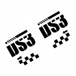 Auto kerekaunistuse kleebis Citroen DS3 Emblem Racing Sport V&otilde;re Graafika Vin&uuml;&uuml;lkleebised Auto Ukse V&auml;listarvikud must