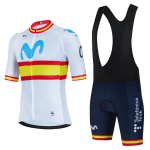 Movistar Jalgrattas&auml;rgi Komplekt L&uuml;hikeste Varrukatega Hispaania Meeste UV-kaitsega Rattaspordir&otilde;ivad Meeskonna Suvine Jalgrattar&otilde;ivad Maillot Ciclismo Hombre M white