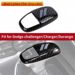 Gear Shifter Control Knob Cover for Challenger Charger 2015+ Carbon fiber& Gray