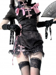 Seksikas Cheongsam Neiu Gooti Armas Volangidega Pael Lolita Moe BDSM Kehasse Liibuv Minikleit Hiina Stiilis Pesu Halloweeni Kost&uuml;&uuml;m Naistele [ssetoy] Kleit, must