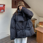 Talvine naiste paks leivajope valge pardi sulemantel &uuml;mmargune kaelus lahtised paksud parkad, soojad v&auml;lisriided naiste sall OverSize jakid One Size