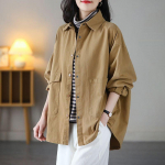 Naiste avar pikkade varrukatega tuulepluus ja vintage stiilis s&auml;rkmantel XXXL