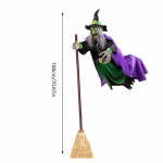 180cm/6ft Lendav n&otilde;iakujund Hirmutavate Helide ja Valgustusega Halloweeni Rekvisiidid Lendav N&otilde;iakujund Aeda, Hoovi, Muru, Siseruumidesse