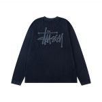 Stu American 2025 S&uuml;gis Vintage Logo Disain Vahvelkootud Raglaanvarrukaga T-s&auml;rk S kuninglik sinine v&auml;rv