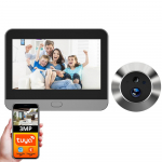 SY36 Tuya Smart 3MP 140&deg; Lai vaatenurk Mini Digitaalne Uksekella Silmavaataja WiFi IR PIR Tuvastus Uksekell Uksekaamera Alexa Google hall
