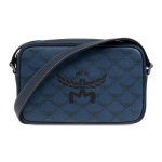 MCM Himmel Klassikaline Logo Napa Nahast &Otilde;lakott Crossbody Kott Naiste kotid Tume-Sinine MMRESAC01VC001 Basic Set (Bag+Dust Bag)