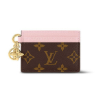 Louis Vuitton LV v&otilde;ludega kaardihoidja Pruun Monogramm l&otilde;uend/Roosa Ballerine Roosa Naiste rahakotid M82739 Basic Set (Bag+Dust Bag)