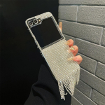 Luksuslik Kristallist Teemant Tutt-telefoni&uuml;mbris Samsung Galaxy Z Flip 6 5 4 3 Flip5 Flip6 Flip4 jaoks Moodsad Armsad &Uuml;mbrised T&uuml;drukutele Capa Galaxy Z Flip4