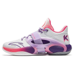 Anta KT SPLASH V V2 Cushioning Breathable Mid top Basketball Shoes Men's White Purple 112341108-4 44.5