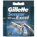 Gillette Sensor Excel Žiletiterad 10 tk Asendusterad meestele Habemeajamisžilett Karvade Eemaldamine