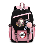 Jaapani animatsioonikoomiksid Demon Slayer Tr&uuml;kitud Vabaaja Seljakott Kolledžistiilis Mitmek&uuml;lgne Koolikott 7570 42*27*17cm white