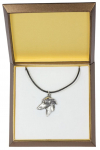 Italian Greyhound, Italian Sighthound - Dog necklace in gift box, silver-plated locket for dog fan, striking pendant by Art-Dog brand