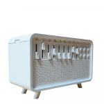 4 in 1 HIFI Bluetooth Speaker White Noise Sleep Aid Night Light Humidifier Machine with Free Combination of 8 Goup Nature Sound valge