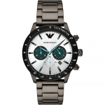 Emporio Armani Mario H&otilde;bedane Antratsiithall Metall Meeste Kvarts Kronograaf AR11471 h&otilde;be