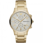 Emporio Armani Renato Beež Kuldne Metall Meeste Kvarts Kronograaf AR11332 beež